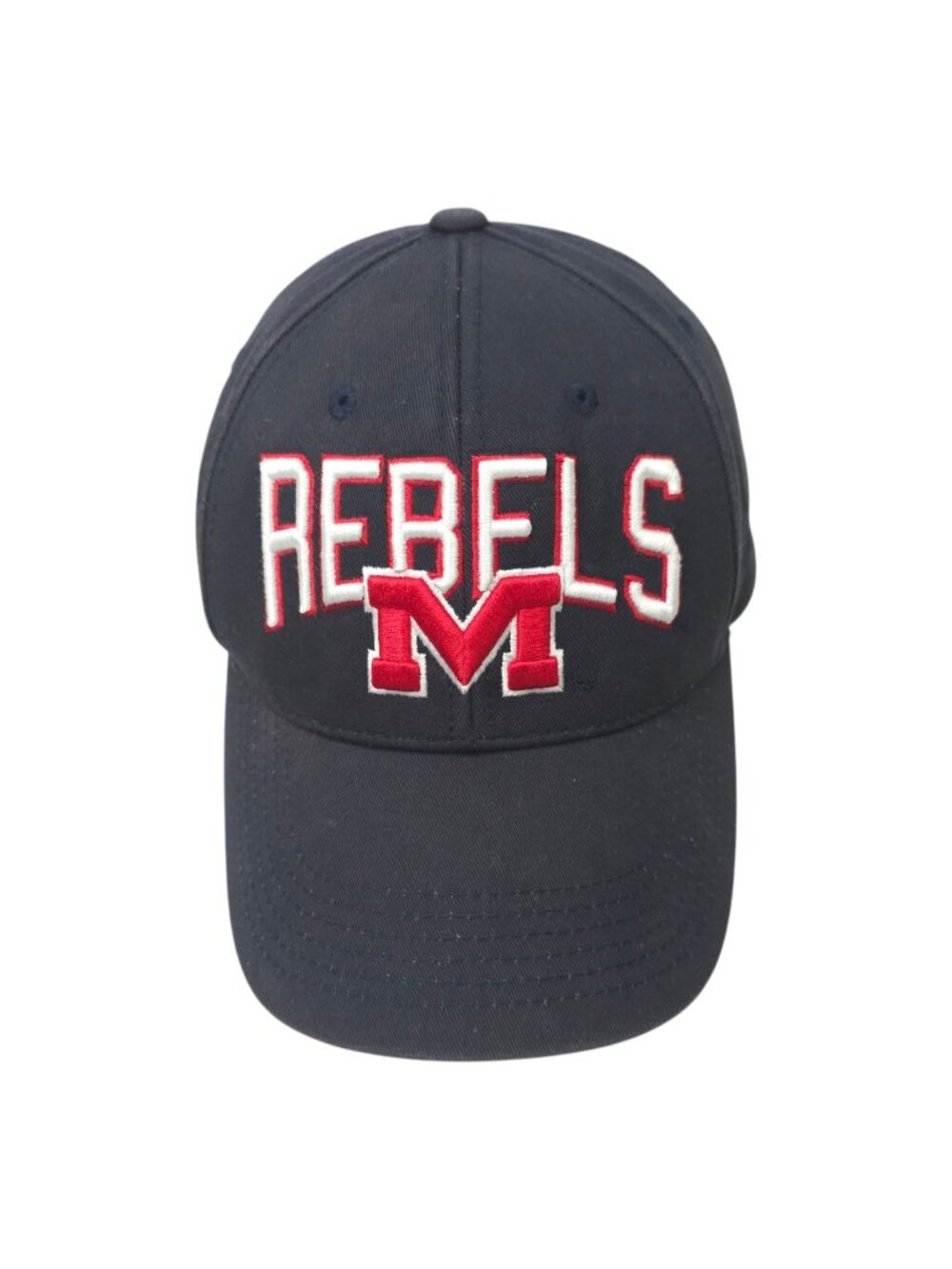 Ole Miss Rebels Hat Top of the World Cap Navy Blue Embroidered M Logo NCAA